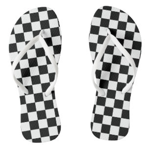 Die Flagge des Schachbretts Badesandalen
