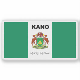 Die Flagge des Staat Kano, Nigeria Aufkleber