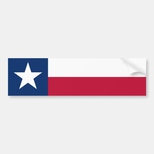 Die Flagge des Staates Lone Star Autoaufkleber (Vorne)