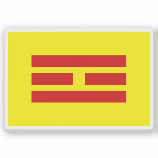 Die Flagge des vietnamesischen Reiches (12/6-30/8/ Aufkleber (Vorderseite)