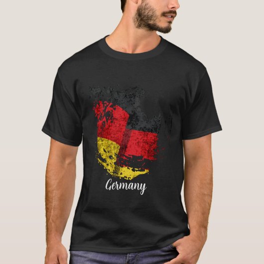 die Flagge Deutschlands T-Shirt (Vorderseite)