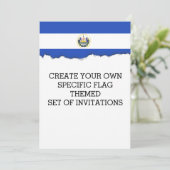 Die Flagge El Salvadors Einladung (Stehend Vorderseite)