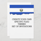 Die Flagge El Salvadors Einladung (Vorne/Hinten)