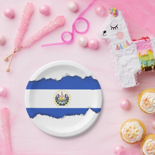 Die Flagge El Salvadors Pappteller (Party)