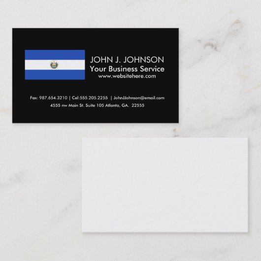 Die Flagge El Salvadors Visitenkarte (Vorne/Hinten)