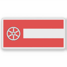 Die Flagge Erfurts, Deutschland Aufkleber
