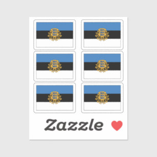 Die Flagge Estlands mit 6 Aufkleber