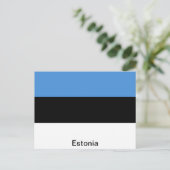 Die Flagge Estlands Postkarte (Stehend Vorderseite)