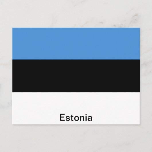 Die Flagge Estlands Postkarte (Vorderseite)