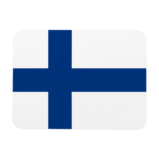 Die Flagge Finnlands - Siniristilippu Magnet (Horizontal)