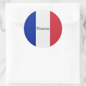 Die Flagge Frankreichs, gekennzeichnet, Runder Aufkleber (Tasche)
