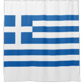 Die Flagge Griechenlands  Duschvorhang (Vorderseite)