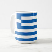 Die Flagge Griechenlands Kaffeetasse (Vorderseite Links)