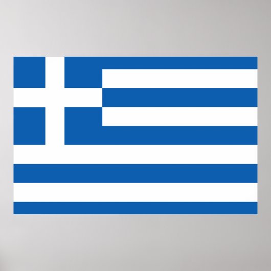 Die Flagge Griechenlands  Poster (Vorne)
