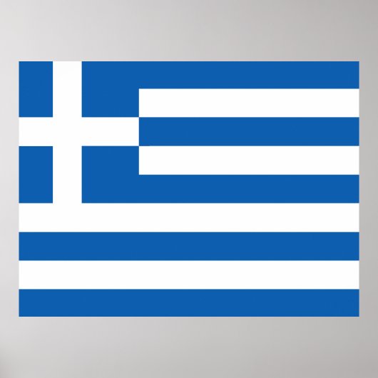 Die Flagge Griechenlands Poster (Vorne)