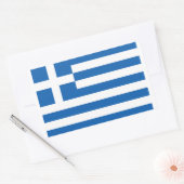Die Flagge Griechenlands Rechteckiger Aufkleber (Umschlag)