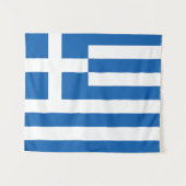 Die Flagge Griechenlands Wandteppich (Vorderseite (Horizontal))