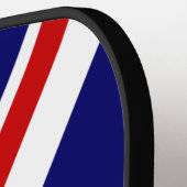 Die Flagge Großbritanniens mit Namen oder Text Pickleball Schläger (Linke Seite)