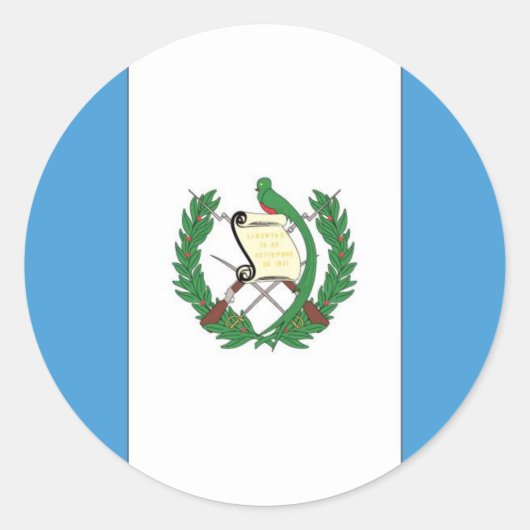 Die Flagge Guatemalas Runder Aufkleber (Vorderseite)