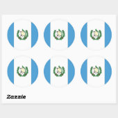 Die Flagge Guatemalas Runder Aufkleber (Blatt)