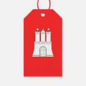 Die Flagge Hamburgs - Geschenketiketts Geschenkanhänger (Rückseite)