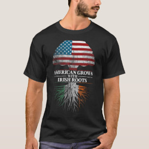 Die Flagge Irlands unter der Flagge der Amerikaner T-Shirt