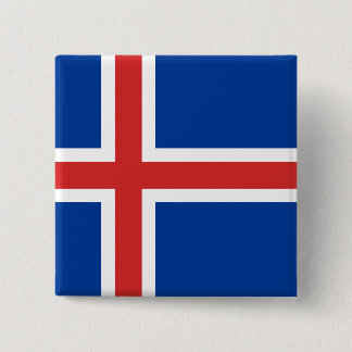 Die Flagge Islands Button