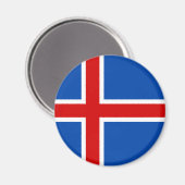 Die Flagge Islands Magnet (Vorderseite/Rückseite)