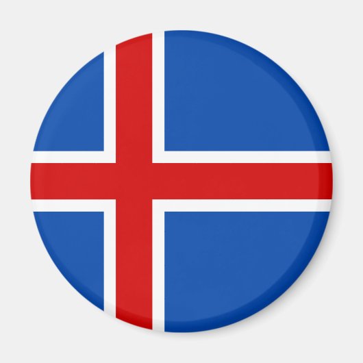Die Flagge Islands Magnet (Vorne)