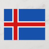 Die Flagge Islands Postkarte (Vorderseite)