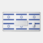 Die Flagge Israels Schreibtischunterlage (Tastatur & Maus)