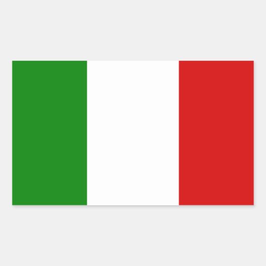 Die Flagge Italiens Rechteckiger Aufkleber (Vorderseite)