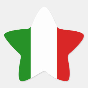 Die Flagge Italiens Stern-Aufkleber