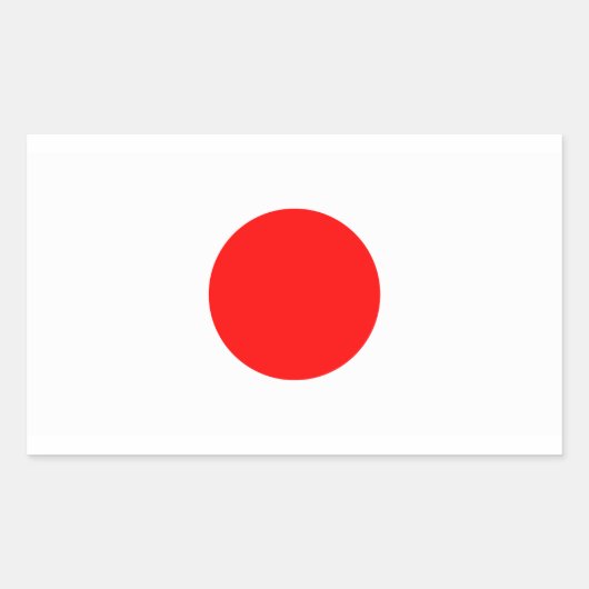 Die Flagge Japans Rechteckiger Aufkleber (Vorderseite)