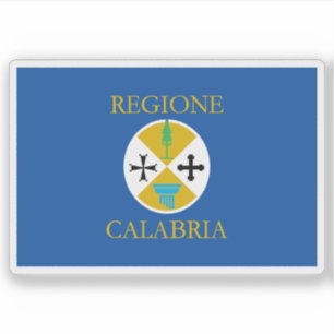 Die Flagge Kalabriens, Italien Aufkleber