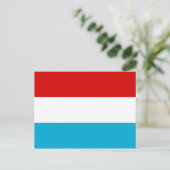 Die Flagge Luxemburgs Postkarte (Stehend Vorderseite)