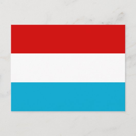 Die Flagge Luxemburgs Postkarte (Vorderseite)