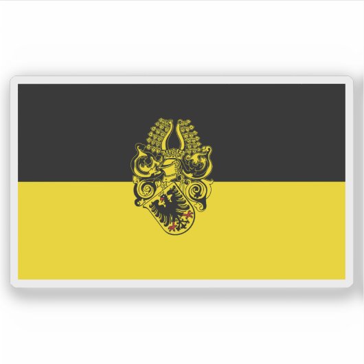 Die Flagge Nordhausens Aufkleber (Vorderseite)