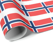 Die Flagge Norwegens Geschenkpapier (Rolleneckpunkt)