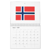 Die Flagge Norwegens Kalender (Mär 2027)