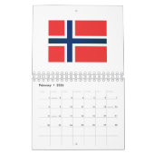 Die Flagge Norwegens Kalender (Feb 2026)