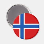 Die Flagge Norwegens Magnet (Vorderseite/Rückseite)