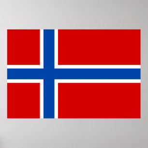 Die Flagge Norwegens Poster