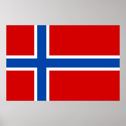 Die Flagge Norwegens Poster (Vorne)