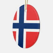 Die Flagge Norwegens - Skandinavien Keramikornament (Links)