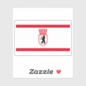 Die Flagge Ostberlins (1956-1990) Aufkleber (Blatt)