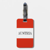 Die Flagge Österreichs Gepäckanhänger (Rückseite vertikal)