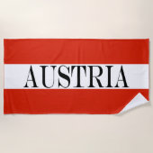 Die Flagge Österreichs Strandtuch (Vorderseite)