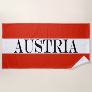 Die Flagge Österreichs Strandtuch