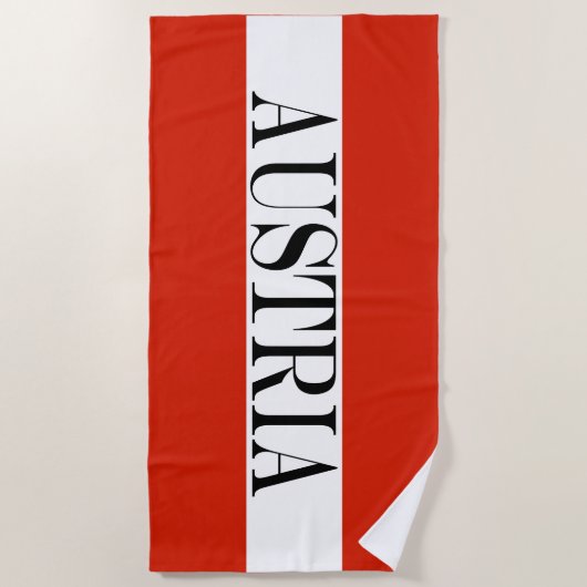 Die Flagge Österreichs Strandtuch (Vorderseite)